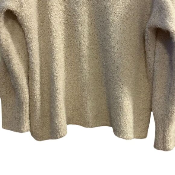 Cotton Bleu Women's XL Off White  Oversized V-Neck Pullover Sweater - Picture 9 of 10